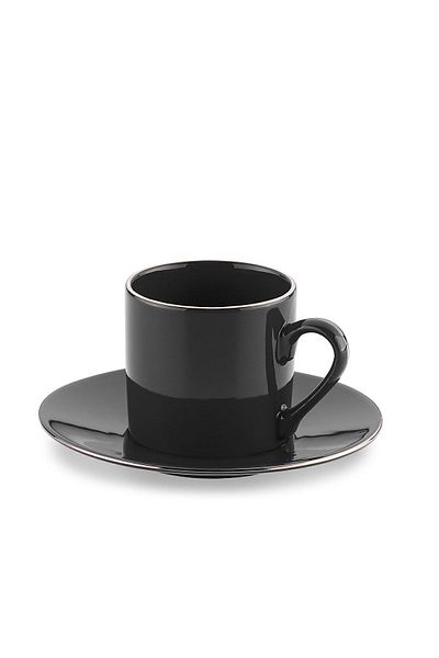 KORKMAZ Siesta Collection 6-Piece Coffee Cup Set Black