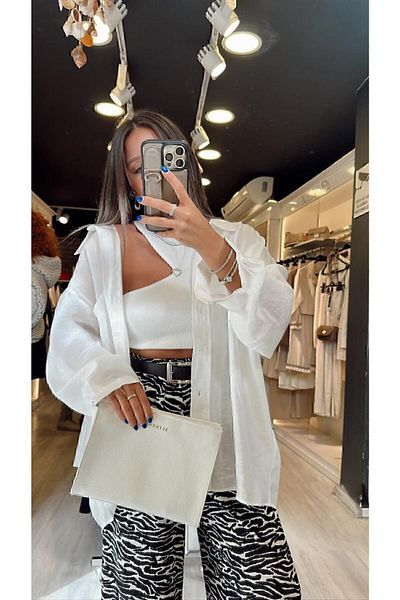 BuHe Cămașă oversize cu umăr