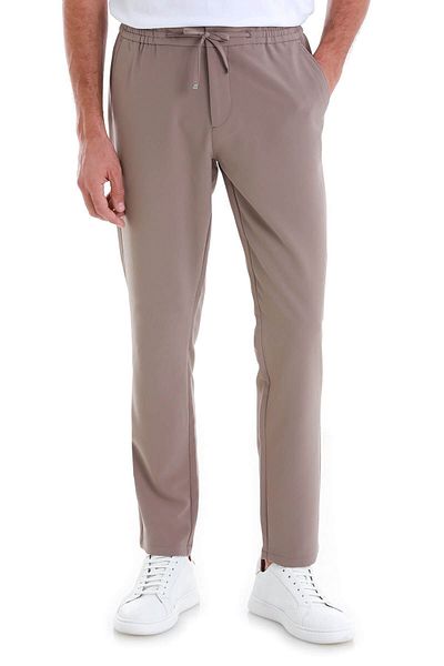 Hatemoğlu Παντελόνι Jogger με ίσια πλαϊνή τσέπη Mink Dynamic Fit