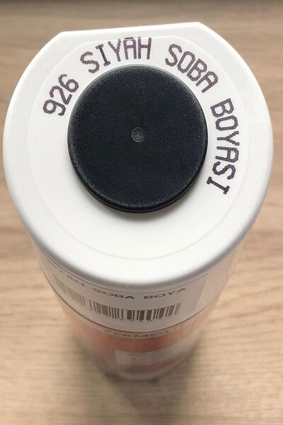 Akçalı 926 Siyah Soba Boyası Isıya Dayanıklı Yanmaz Mat Egsoz Mangal Fırın Boyası 400ml