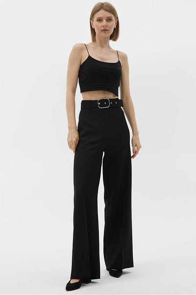 Two Mail Belted Pants BLACK