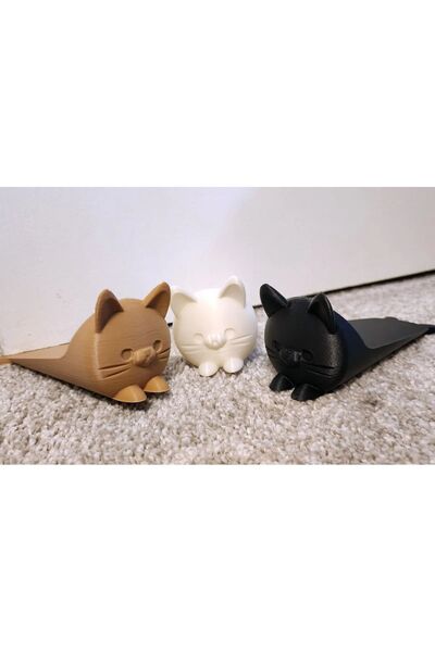 Şişe Deposu 1 Adet Kedi Şeklinde Kapı Stopper, Kapı Durdurucu, Kedili Kapı Altı Durdurucu