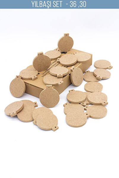 na neşeli ahşap 30 Adet Yılbaşı süsü çocuk okul öncesi etkinlik Yılbaşı ağacı...