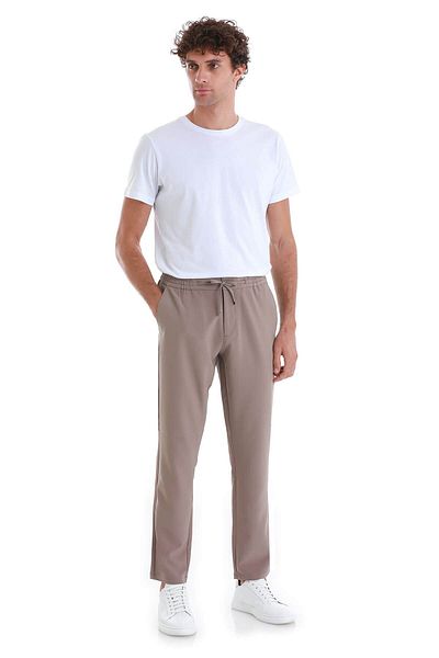 Hatemoğlu Παντελόνι Jogger με ίσια πλαϊνή τσέπη Mink Dynamic Fit