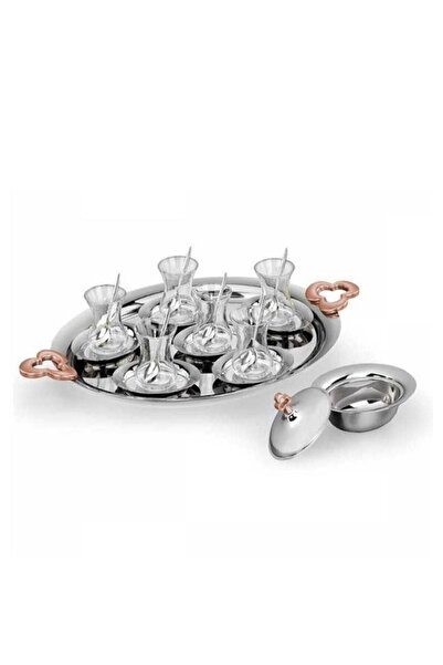 KORKMAZ A1782-2 Çintemani Rosagold 39 Parça Çay Seti