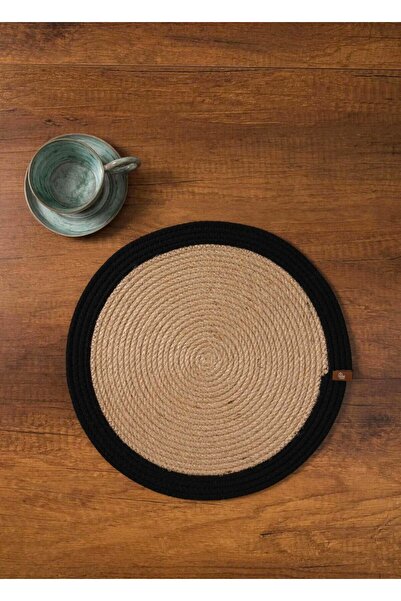 HomeTurko Minimalist Zarif Tasarım Jüt El DokumasıTekli Supla Tabak Altığı Du...