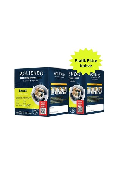 Moliendo Finest Coffee Brasil Bossa Nova Pratik Filtre Kahve Avantaj Paketi 2...
