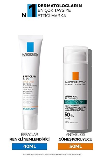 La Roche Posay Yağlı Ciltler İçin Cilt Bakım Seti:Effaclar Renkli Nemlendiric...