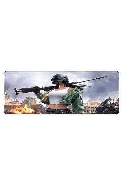 ALKESE 70x30 см Pubg Girl Stitched неплъзгаща се основа Speed ​​​​версия подложка за мишка за геймъри
