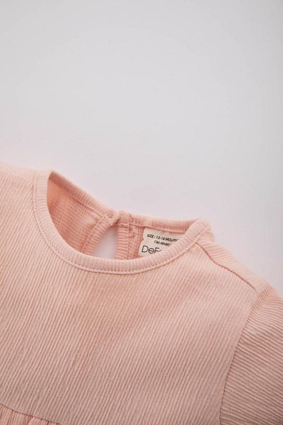 DeFacto Baby Girl Long Sleeve Basic Solid Dress B7753A524Sp