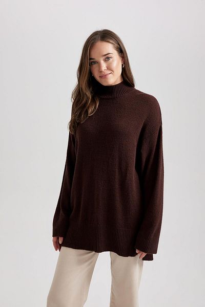 DeFacto Πουλόβερ με γιακά με κανονική εφαρμογή Basic Tunic - B0088ax23wn