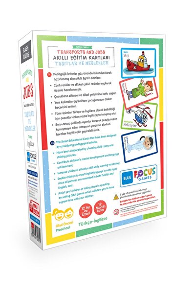Blue Focus Taşıtlar Ve Meslekler (transports And Jobs) - Flash Cards
