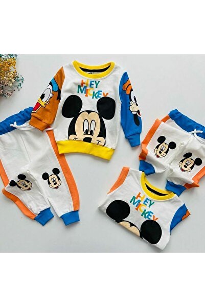 bebekstarii Erkek Çocuk Mickey Mouse Eşofman Takımı Baharlık