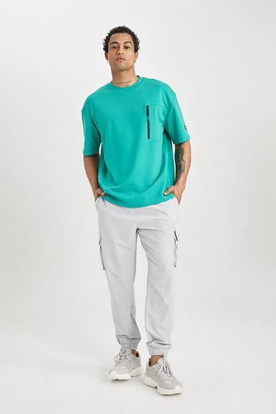 DeFacto Sport-Jogger-Jogginghose – Standard-Passform, Cargotasche, gewebt C0043ax24sp