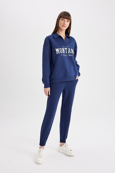 DeFacto Dicke Jogger-Jogginghose mit elastischem Bund und Schnürtasche V2700az24wn