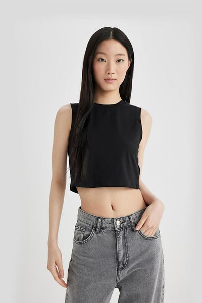 DeFacto Základní tílko Crop Crew Neck C6205ax24sm