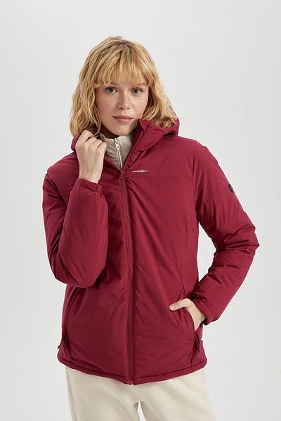 DeFacto Waterproof Slim Fit Puffer Coat with Hood and Zipper