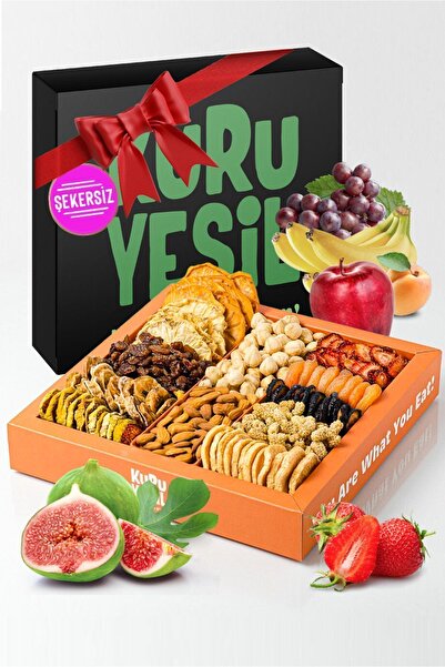 Kuru Yeşil Kuru Meyve - Hediye Paketi - Şekersiz - Dried Fig - Gift Box - 850 Gr