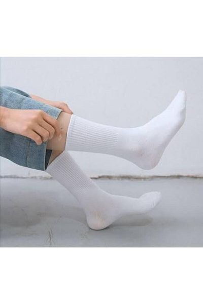 Bamya Socks White Corded Tennis Size 3-Piece Socks Set