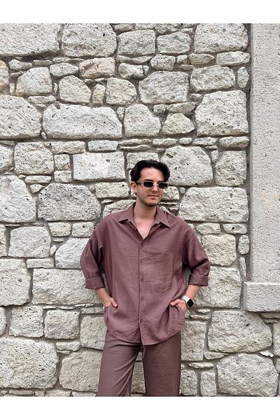 SAVA Long Sleeve Modal Brown Shirt
