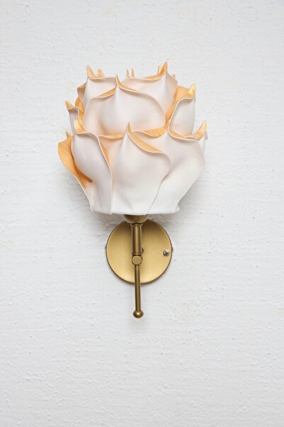 Maison Avf Dekor Eva Gül Üst Eskitme Gold-alt Eskitme Kablosuz Pilli Ledli Duvar Aydınlatması Aplik