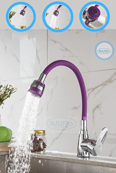 Energy Saving Silicone Faucet Head Kubar Dual Function Purple