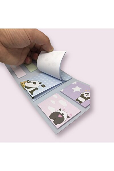 KRAF Yapışkanlı Not Kağıdı 3'lü Set (480 Yaprak) Tavşan-Baykuş-Panda