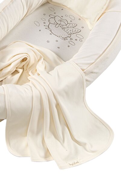 tinylamb 5 Parça Cocoon Unisex Seti Ultra Soft Krem Bebek Yuvası