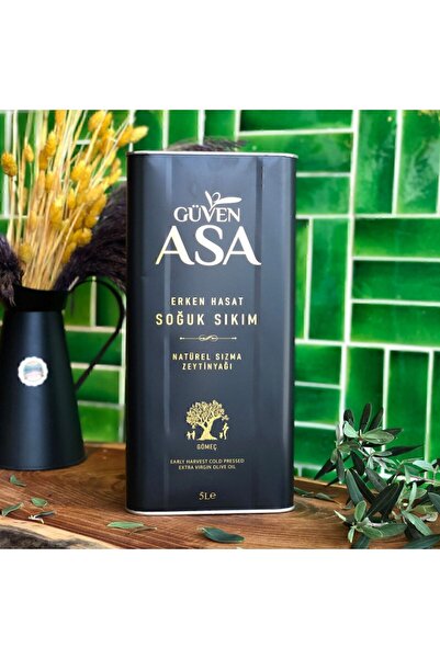 GÜVEN Asa Erken Hasat Soğuk Sıkım Natürel Sızma Zeytinyağı 5litre