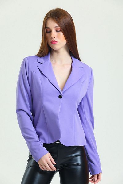 Sense Jachetă Blazer Scuba căptușită |   Ckt33437 Liliac