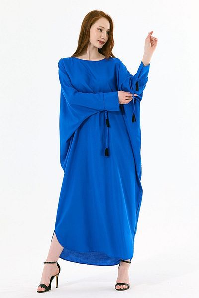 Sense Saks Viscose Kimono - Φούντα με κορδόνια, μανσέτες KMN35008