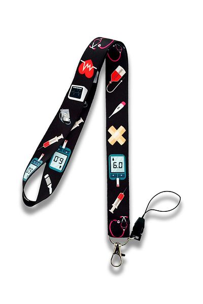 PABALAS Patterned Hospital Concept - Neck Lanyard and ID Card Holder, Phone Strap