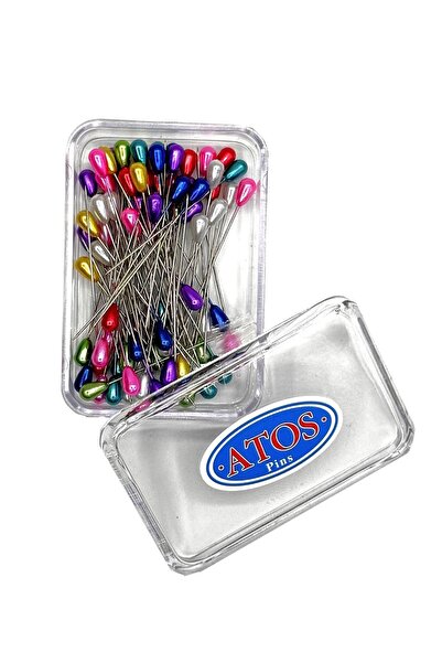 ATOS Damla Başlı Toplu Iğne(RENKLİ) 20gr 55mm
