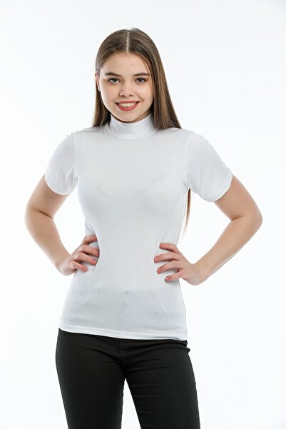 YCG GİYİM Kısa Kol Yarım Balıkçı Body