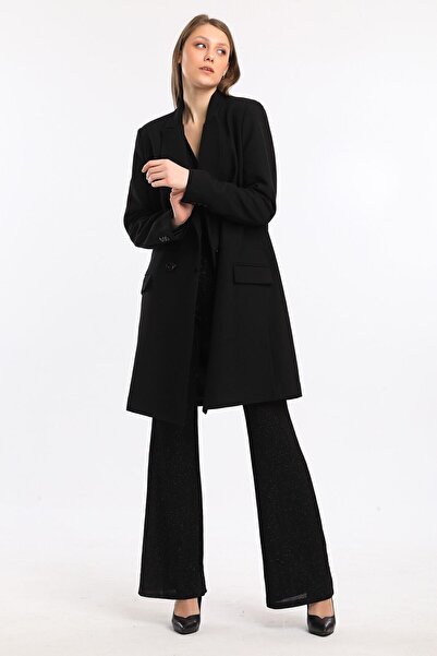 Sense Astarlı Uzun Trençkot | Kbn33166yn Siyah