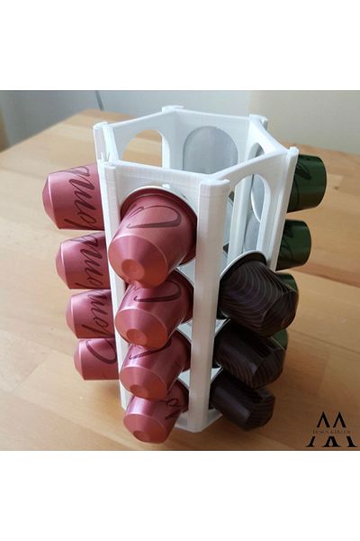 M Design Decor Στήριγμα κάψουλας συμβατό με Nespresso 15 cm Λευκό