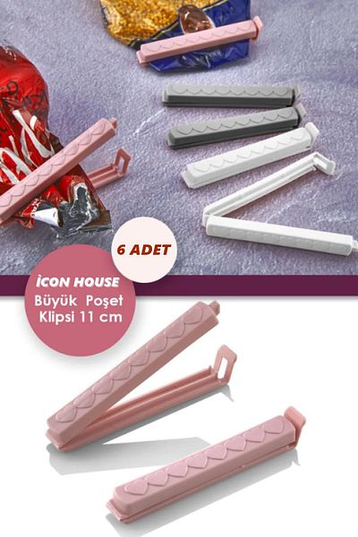 MasterCar Practical Freshness Preserving 6-Piece Bag Sealer Clip Packaging and Bag Sealing Apparatus Bag Clip 6 Pieces