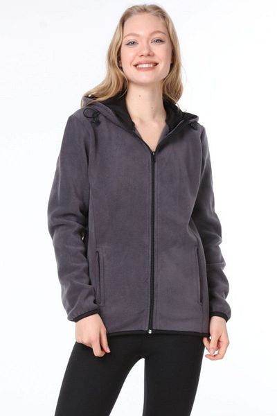 Vio Belle Γυναικείο φούτερ Fleece με κουκούλα με φερμουάρ