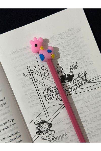 odaburada Pink Horse Figure Cute Pencil Ornament-Pencil Head