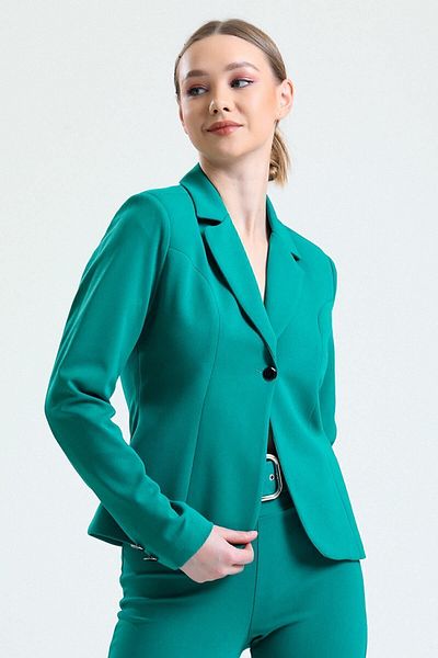 Sense Jachetă Blazer Scuba căptușită |   Ckt33437 Verde