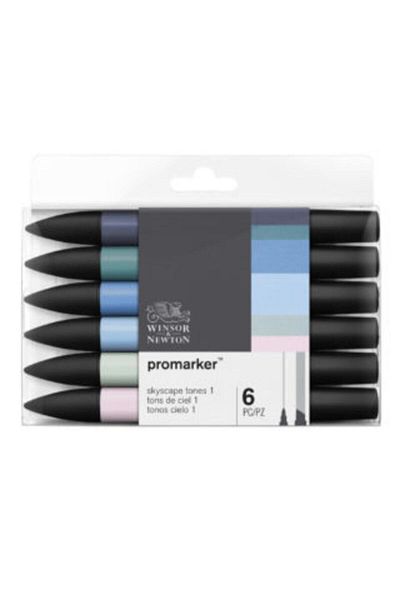Winsor Newton Promarker 6-Piece Set Sky Shades Skyscape