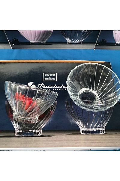Paşabahçe Bouguet Glass 6 Pieces Bowl