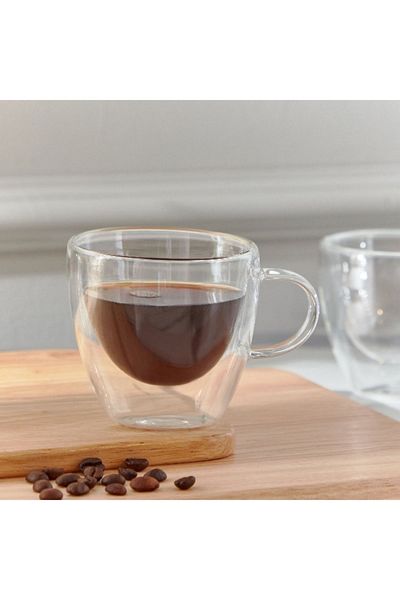 Home Box Sip Savor 2-Piece Double Wall Mug Set -150 ml