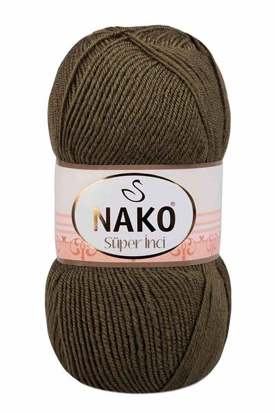 NAKO Akdenizpos Sm01 - Super Pearl Hand Knitted, Khaki 4234 (New)