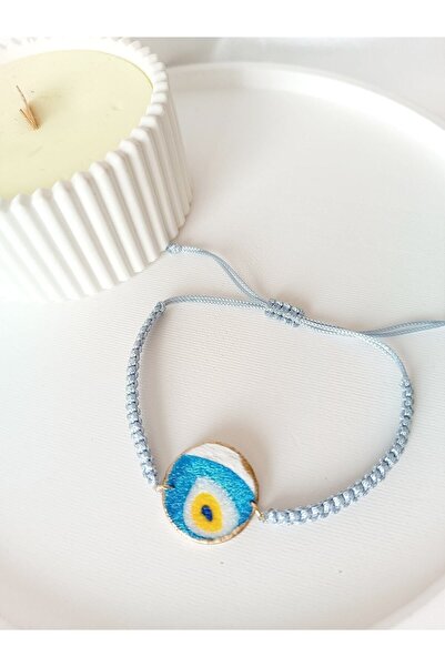 La fee aksesuar Evil eye bead handmade polymer clay bracelet
