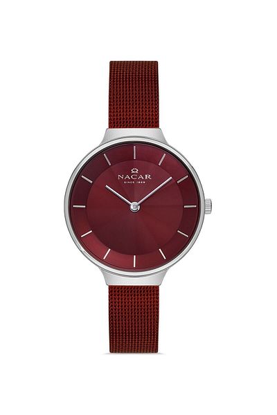Nacar Claret Red Women's Wrist Watch Nc17- 3920549 -Arm