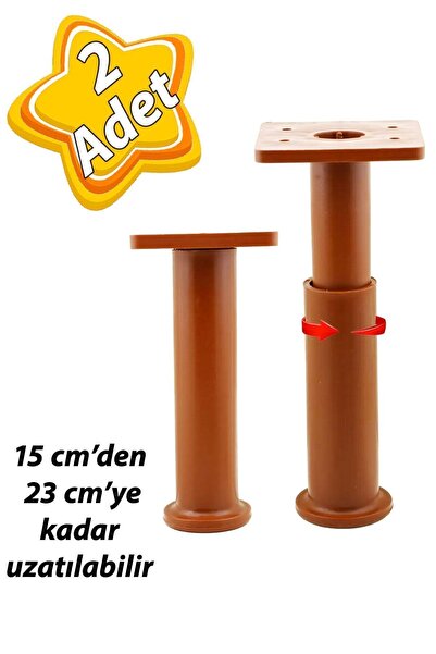 GLASWEN 2 Adet Modül Ayarlanabilir Destek Ayağı 15 X 23 Cm Kahverengi Ayak Mo...