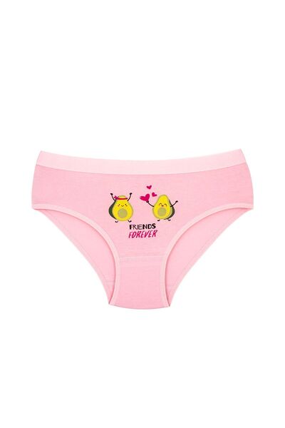 Öts Avocado Printed Girl's Panties and Bustier Set