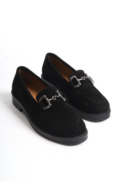 GNS Shoes Черни обувки от естествена кожа - с капси
