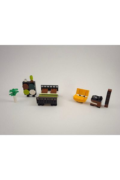 LEGO Original Accessory Moc Custom Minifigure City City Modular Building Building Retro Bedroom